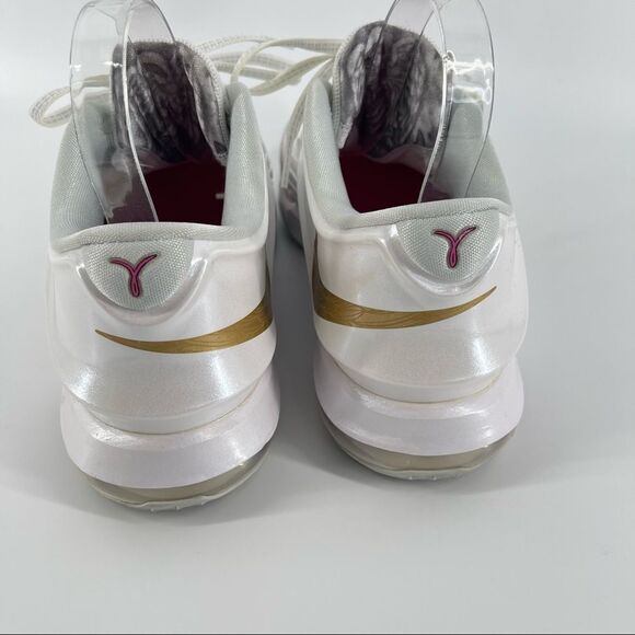 Nike Men’s KD VII PRM Aunt Pearl 706858-176 White/Metallic Gold Sneakers Size 8 - Picture 4 of 17